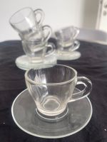 Espresso / Mokka Tassen aus Glas mit Unterteller (6x) Hessen - Offenbach Vorschau