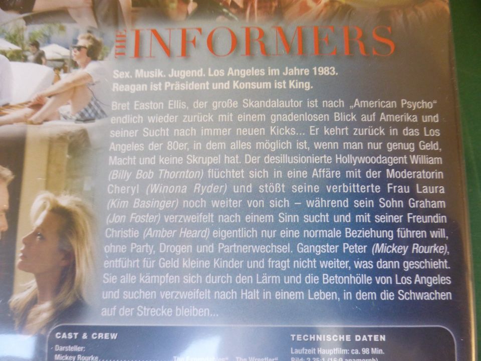 DVD  THE INFORMERS  (DVD 2011)  -  VERSAND zuzüglich € 1,95 in Bonn