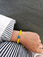 Smiley Perlenarmband Blau Gelb/ Perlenarmband Smiley Frankfurt am Main - Nordend Vorschau