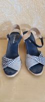 KeilSandalette Sandale Wedge ❤️ maritim blau Gr 39 Aachen - Aachen-Brand Vorschau