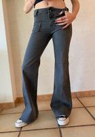Trend Neu Grau Schlaghose w26/L32 XS/S 34/36 Flared Stretch Jeans Nordrhein-Westfalen - Krefeld Vorschau