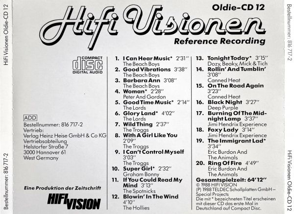 HIFI Visionen -  Oldies on 21 CDs (Reference Recording) in Bad Laer