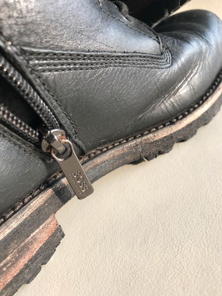 BOSS ORANGE HUGO BOSS Schuhe 43 schwarz hoch Vintage neuwertig in Helmsdorf bei Leinefelde