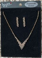Neu Halskette Ohrringe Set mit Swarovski Steinen Schmuck bijoux Bayern - Gröbenzell Vorschau