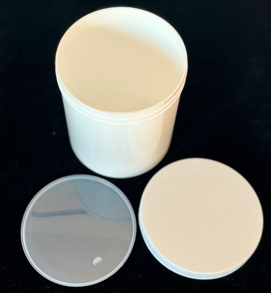 100 Plastikdosen leer Dosen Behälter mit Deckel weiß neu in Kaarst