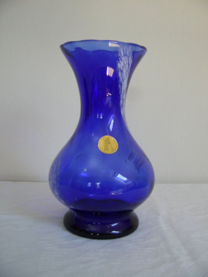Vasen, Glasvasen, Kerzenständer, blau in Krostitz