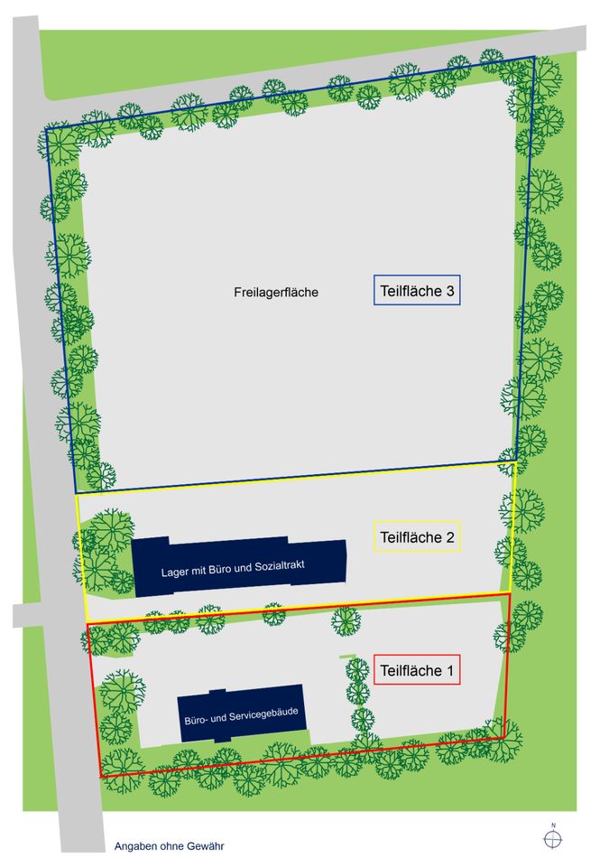 Büro- und Servicegebäude + 5.100 m² Gewerbegrundstück (GI)  - Halle/Saalekreis in Halle