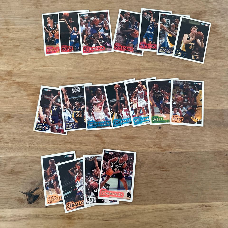 Fleer Sammelkarten Basketball selten Autogramm in Leimen