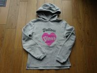 Hoodie Sweatshirt grau pink 146 152 Brandenburg - Petershagen Vorschau