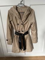Trenchcoat beige schwarz gr. XS von Only mit kaputze Berlin - Lichterfelde Vorschau