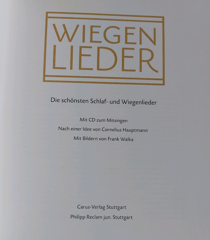 Buch + CD : Wiegenlieger - Schlaflieder zum mitsingen in Bodenkirchen