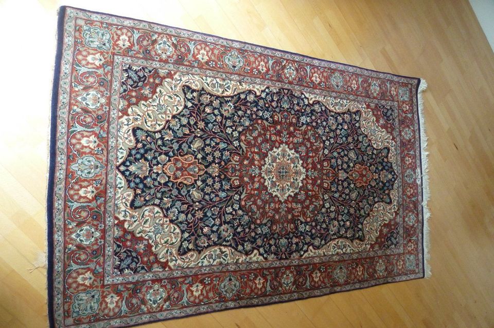 Teppich Keshan Persien 230 x 140 blau rot Perser in Düsseldorf