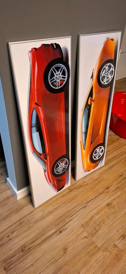 Ferrari Lamborghini Bilder Alurahmen Autohaus Werbung in Peine