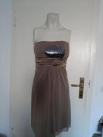 Cocktailkleid beige braun XS schulterfrei Abend Kleid Pailletten Dortmund - Innenstadt-West Vorschau