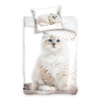 Bettwäsche-Set KATZE - 135x200cm + 80x80cm - weiß NEU/OVP Nordrhein-Westfalen - Lemgo Vorschau