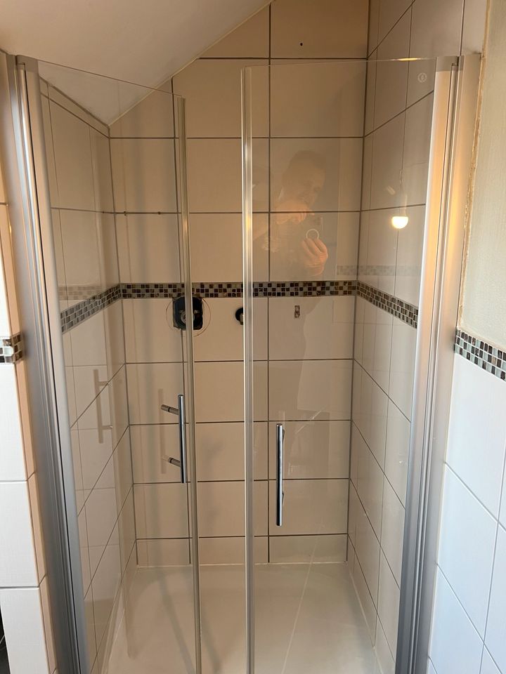 Schulte Duschkabine Glastür Dusche Duschtür 90cm Höhe ca. 170cm in Haan