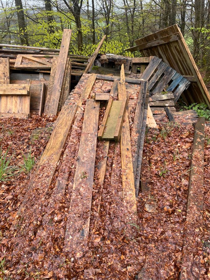 Zu verschenken Palettenholz Holzreste Brennholz in Herscheid