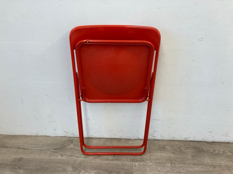 #A Ikea TED Klappstuhl rot Vintage Niels Gammelgaard Kunststoff in Burgstädt