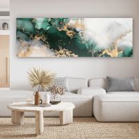 Acrylglasbild Fluid Art Luxury Green 150 x 50 cm Panorama Baden-Württemberg - Bisingen Vorschau