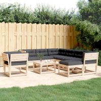 8-tlg. Garten-Lounge-Set mit Kissen Massivholz Kiefer Möbel Set Hessen - Weilburg Vorschau