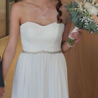 Brautkleid Standesamt Hochzeit, bodenlang, Bandeau, Volants Baden-Württemberg - Schwaigern Vorschau