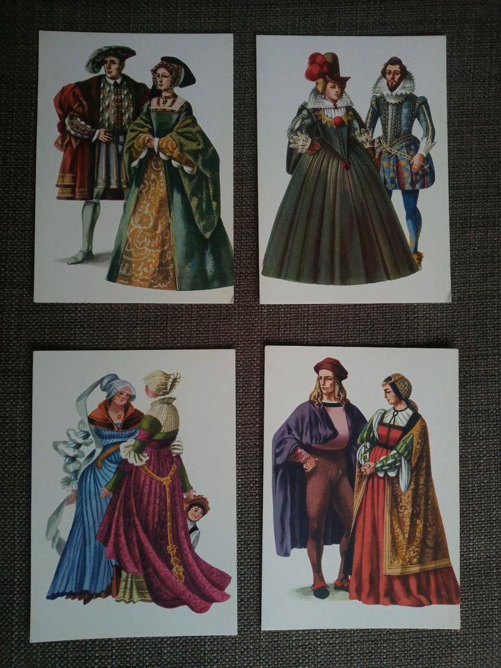 Retro Postkarten aus Polen * unbeschrieben *historische Paare in Dresden