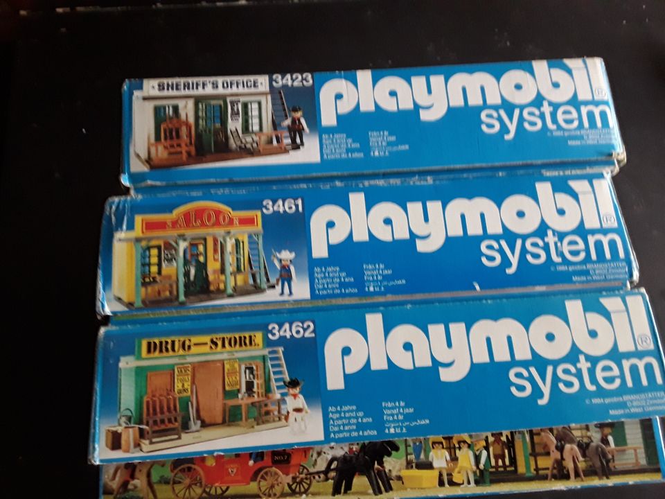 Playmobil 2 Westernhäuser Konvolut OVP Vintage in Mindelheim