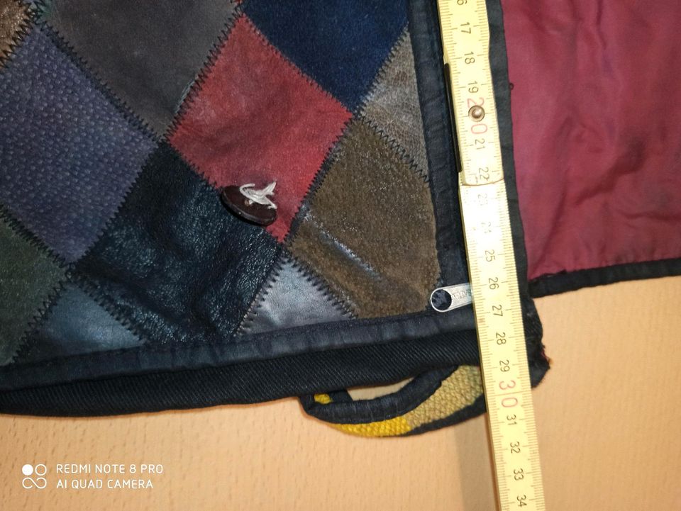 Leder Patchwork Tasche Handtasche bunt in Gelsenkirchen