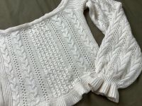 NEU Off Shoulder Crop Strickpullover Zopfmuster Rüschen beige Leipzig - Knautkleeberg-Knauthain Vorschau