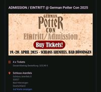 Tickets für die deutsche Harry Potter Con inklusive versichertem Gerbstedt - Welfesholz Vorschau
