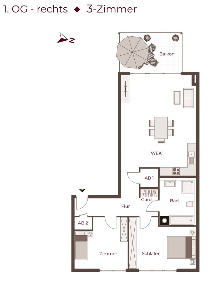 Grunderwerbssteuer geschenkt!* BV Achter de Höf: 3-Zi-Whg. Neubau-Whg. mit 91 m² Wfl. im Erstbezug! in Kisdorf