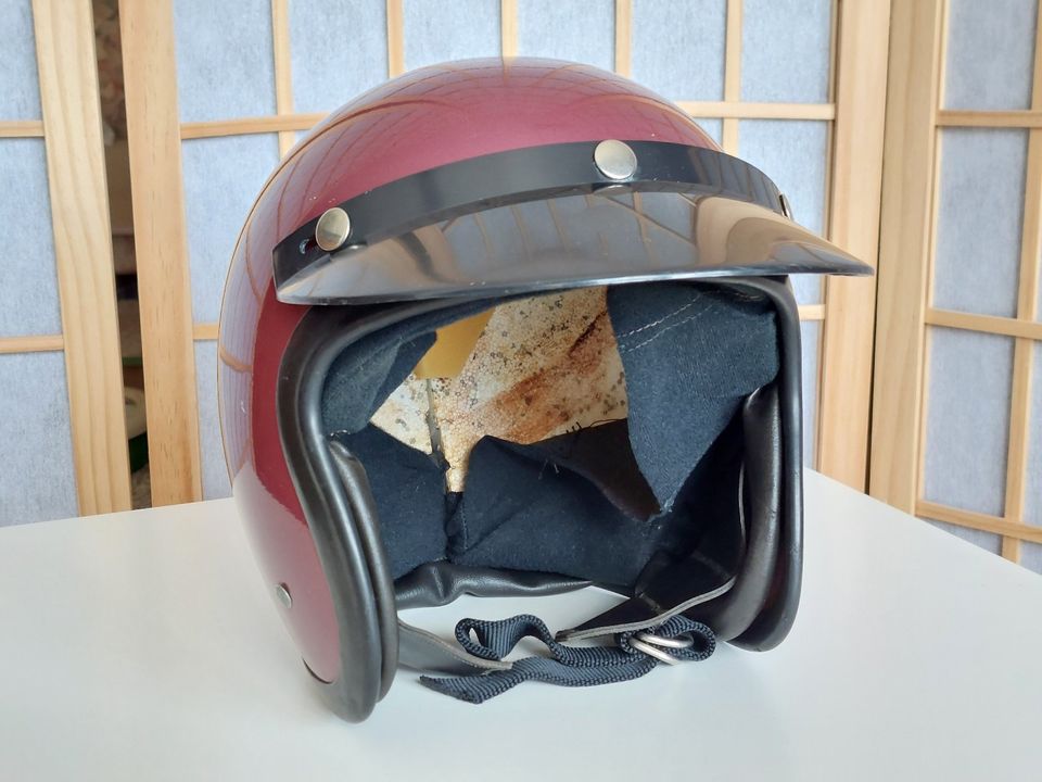 Motorrad Helm Jethelm alt in Dillingen (Donau)