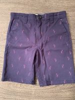 Kurze Hose Gr. 122 dunkelblau mit rosa Flamingos Harburg - Hamburg Marmstorf Vorschau