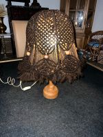 Lampe Antik mit Schirm Tischlampe Holz gedrechselt 58cm Baden-Württemberg - Dettingen an der Erms Vorschau