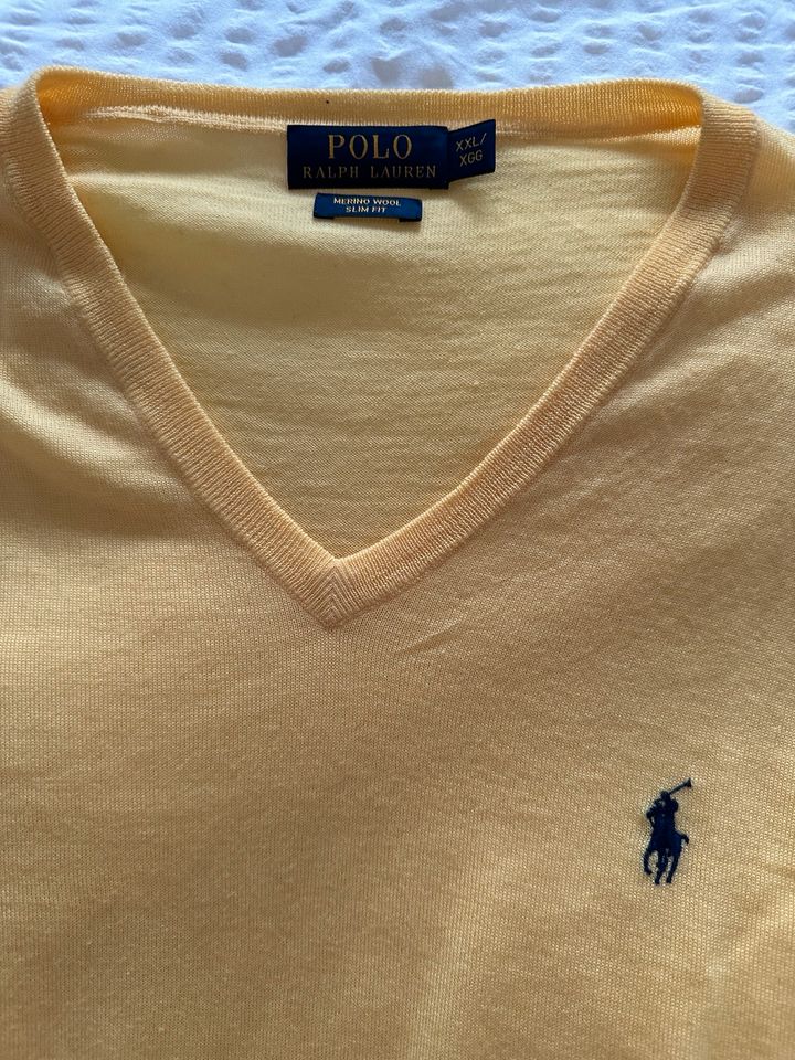 Ralph Lauren Pulli Merino Wool slim fit gelb Gr. XXL in München