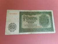 Alter Geldschein DDR  50 Mark 1948  deutscher  Druck  Ser. C Sachsen - Schneeberg Vorschau