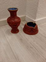 Alte China Rotlack Vase und Aschenbecher Niedersachsen - Einbeck Vorschau