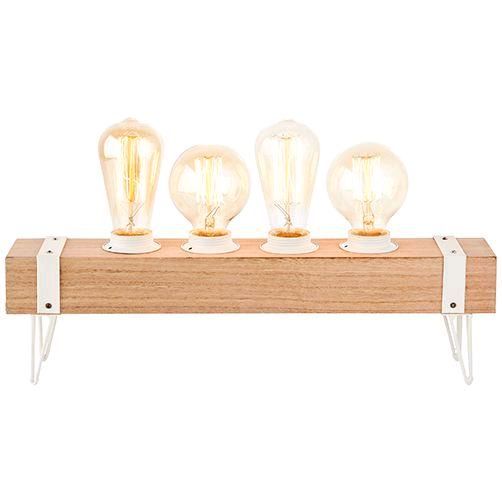 Brilliant Tischleuchte Lampe White Wood Holz weiß #Neu# in Taura