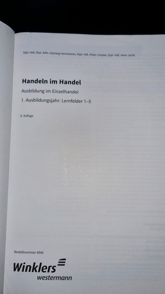 Handeln im Handel 1-3 Lehrjahr / Einzelhandel Fachbücher in Marlow