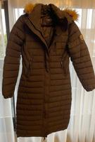 Schwarzer Superdry Wintermantel mit Kapuze und Kunstfell Bayern - Stockstadt a. Main Vorschau