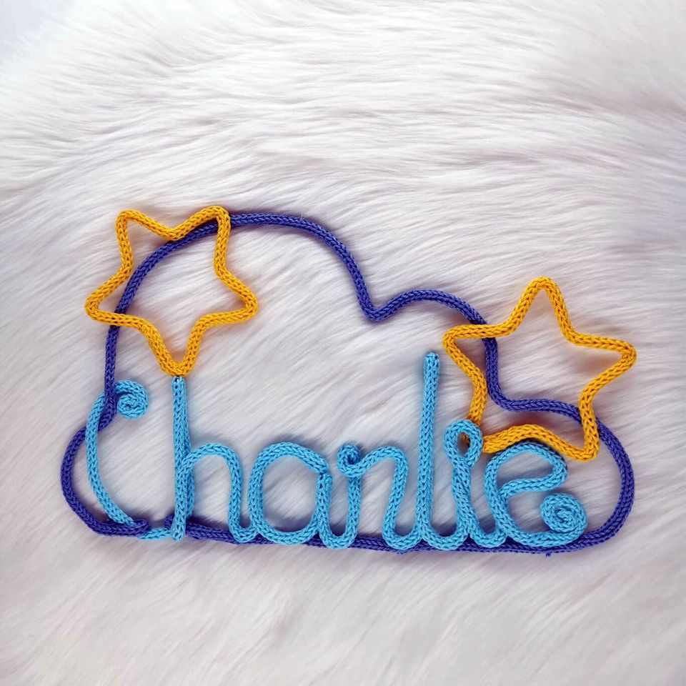 Namensschild Wolke personalisiert für Kinderzimmer - Baby - Kind in Weingarten