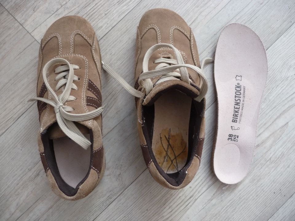 Damen Halbschuhe Footprints Birkenstock braun/ beige Gr. 38 in Angermünde