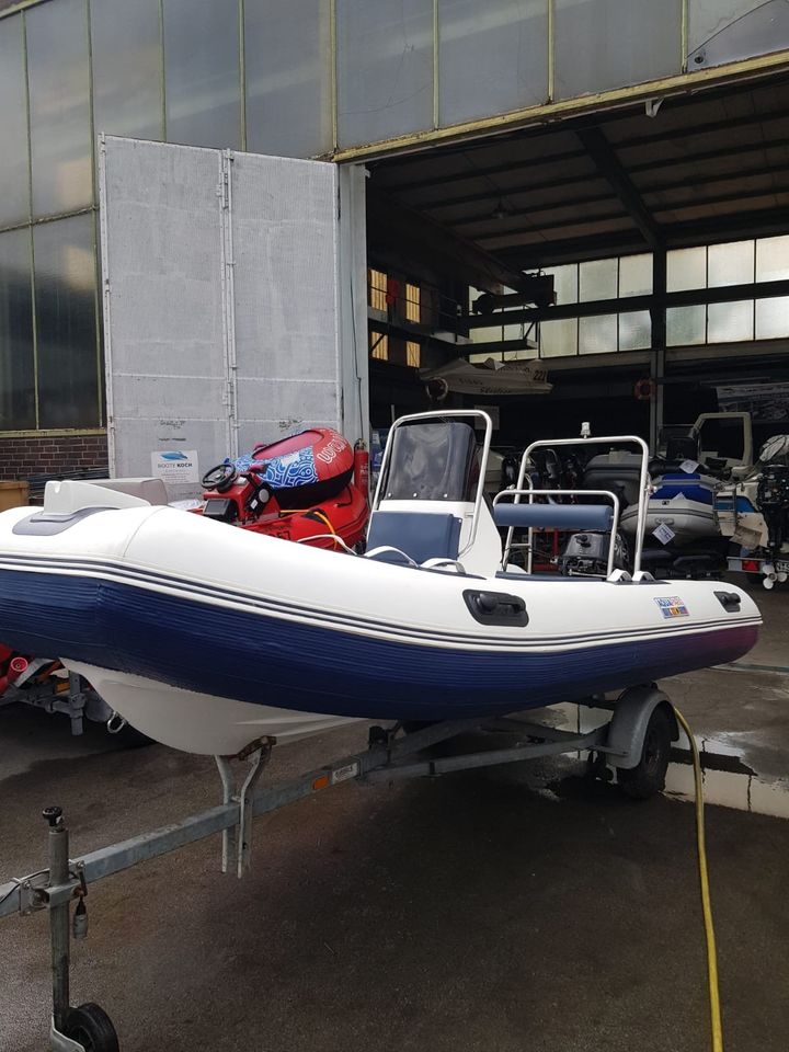 Ausstellungsboot RIB Schlauchboot Aquaparx 390 + 20PS Parsun NEU in Dortmund