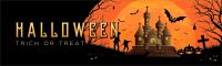 Halloween Banner Geisterhaus 300x90cm Bayern - Würzburg Vorschau