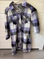 Only Bluse Hemd kariert lila S Schleswig-Holstein - Rohlstorf  Vorschau