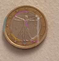 1 Euro Münze 2002 Italien Homo Vitruvianus, Leonardo da Vinci Hamburg-Nord - Hamburg Winterhude Vorschau