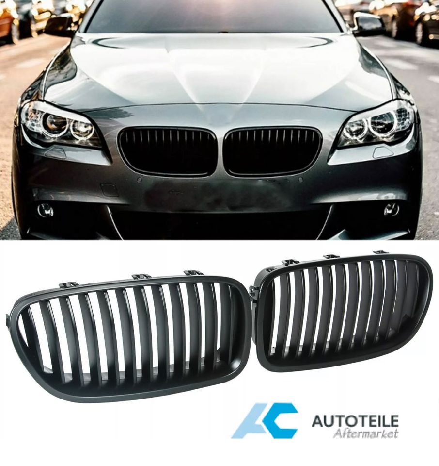 Matt Sport Nieren Kühlergrill Grill für BMW 5er F10 F11 09-17 in Bebra