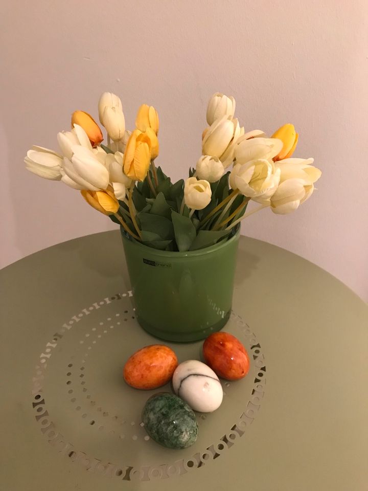 Blumentopf grün, Glas, neuwertig in Halstenbek