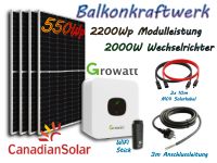 Balkonkraftwerk 2200Wp mit 2000W Wechselrichter, Steckersolar, Photovoltaik, PV, Solaranlage, Solar Baden-Württemberg - Erolzheim Vorschau