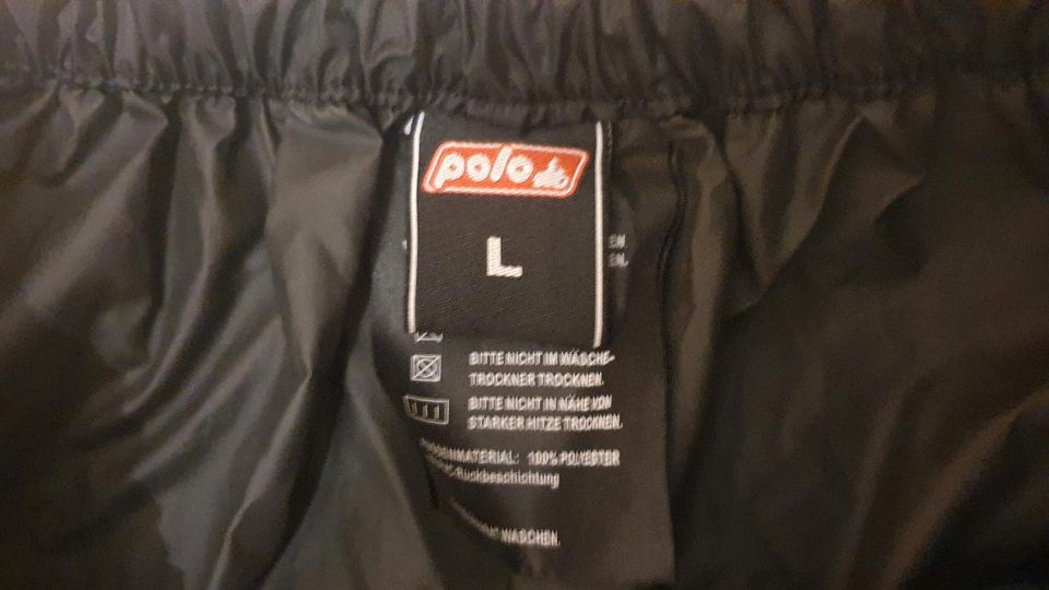 Motorrad Regenhose Polo schwarz L Top in Lutzerath